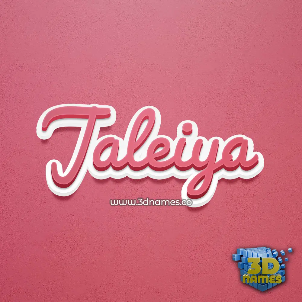 jaleiya in Red Scribble style - 3D name wallpaper