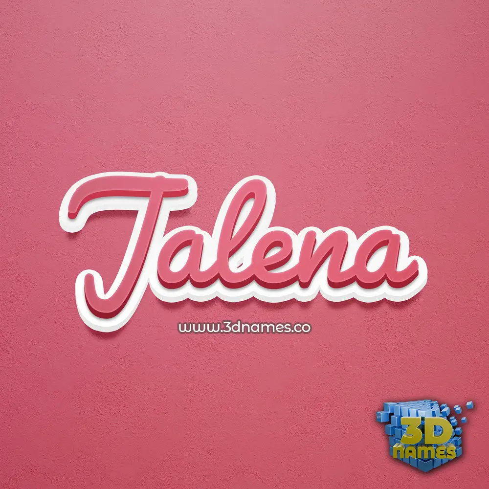 jalena in Red Scribble style - 3D name wallpaper