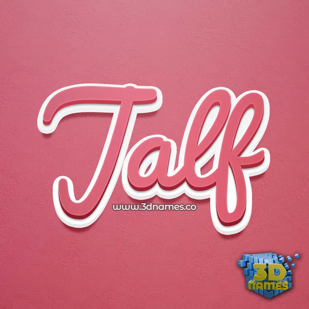 jalf in Red Scribble style - 3D name wallpaper