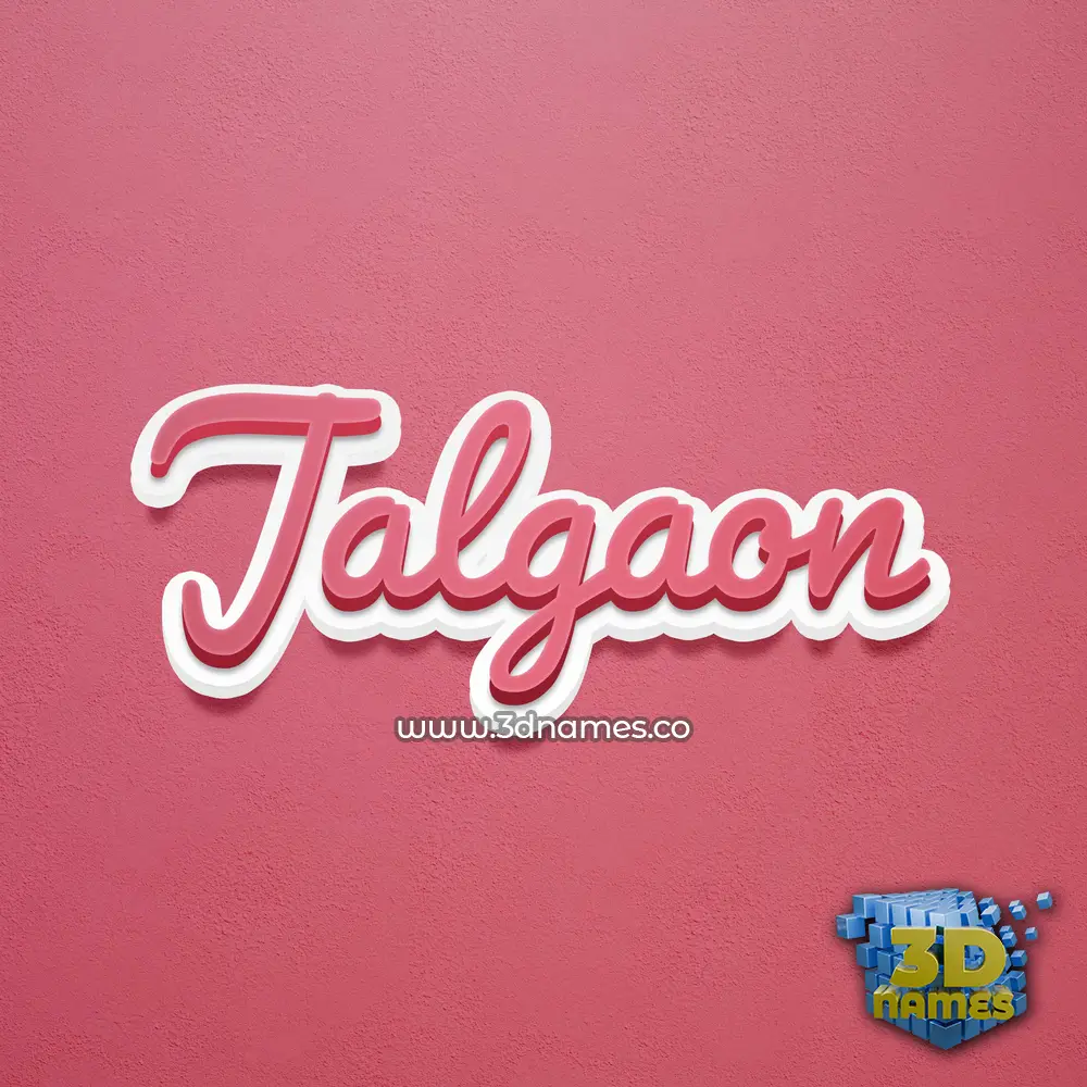 jalgaon in Red Scribble style - 3D name wallpaper