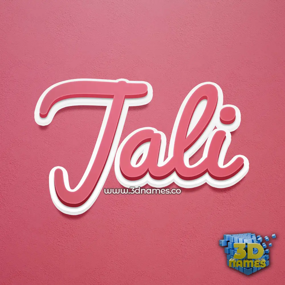 jali in Red Scribble style - 3D name wallpaper
