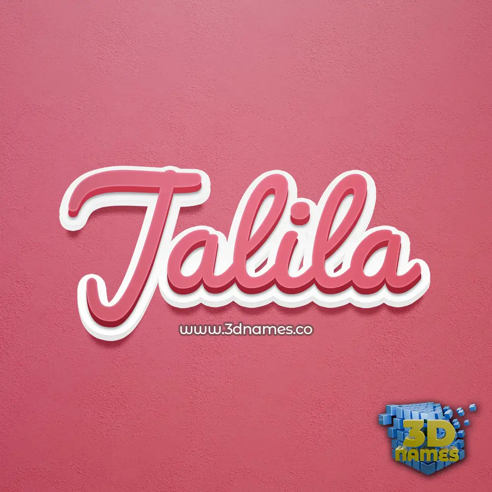 jalila in Red Scribble style - 3D name wallpaper