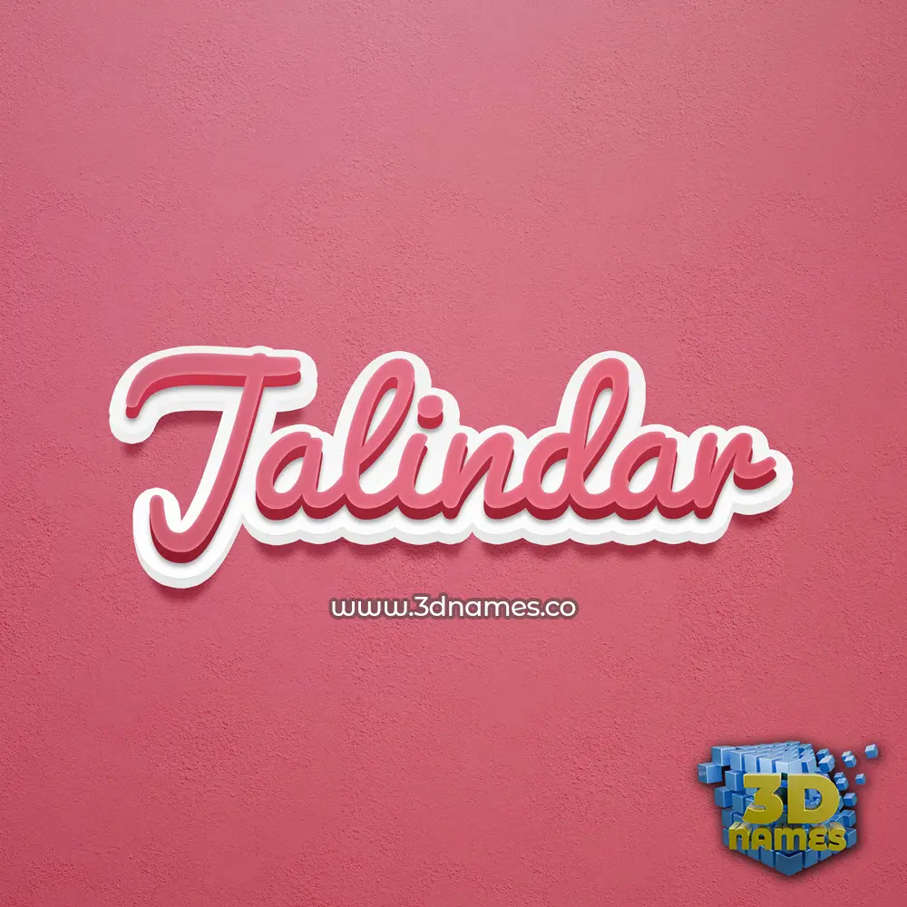 jalindar in Red Scribble style - 3D name wallpaper