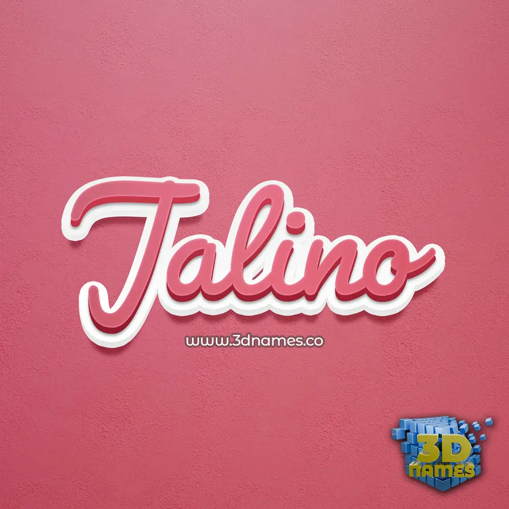 jalino in Red Scribble style - 3D name wallpaper
