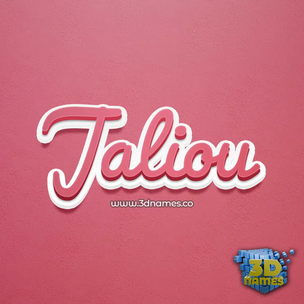 jaliou in Red Scribble style - 3D name wallpaper