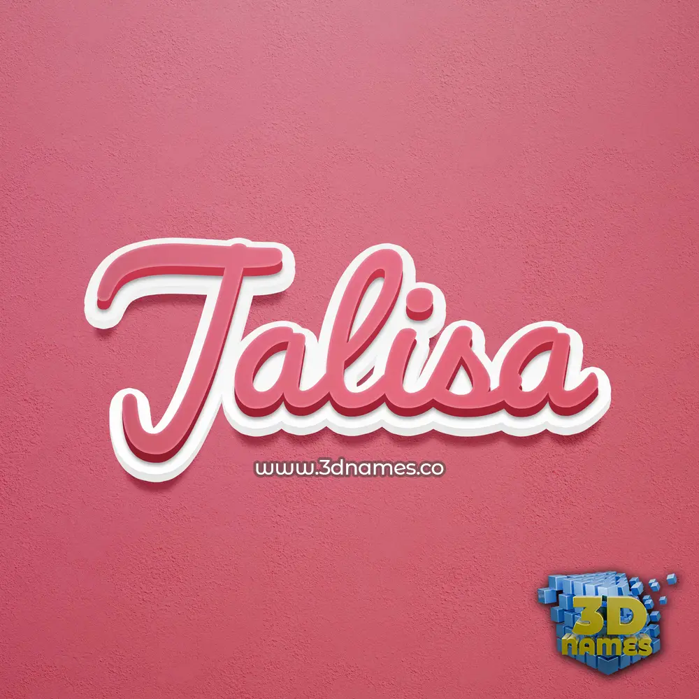 jalisa in Red Scribble style - 3D name wallpaper