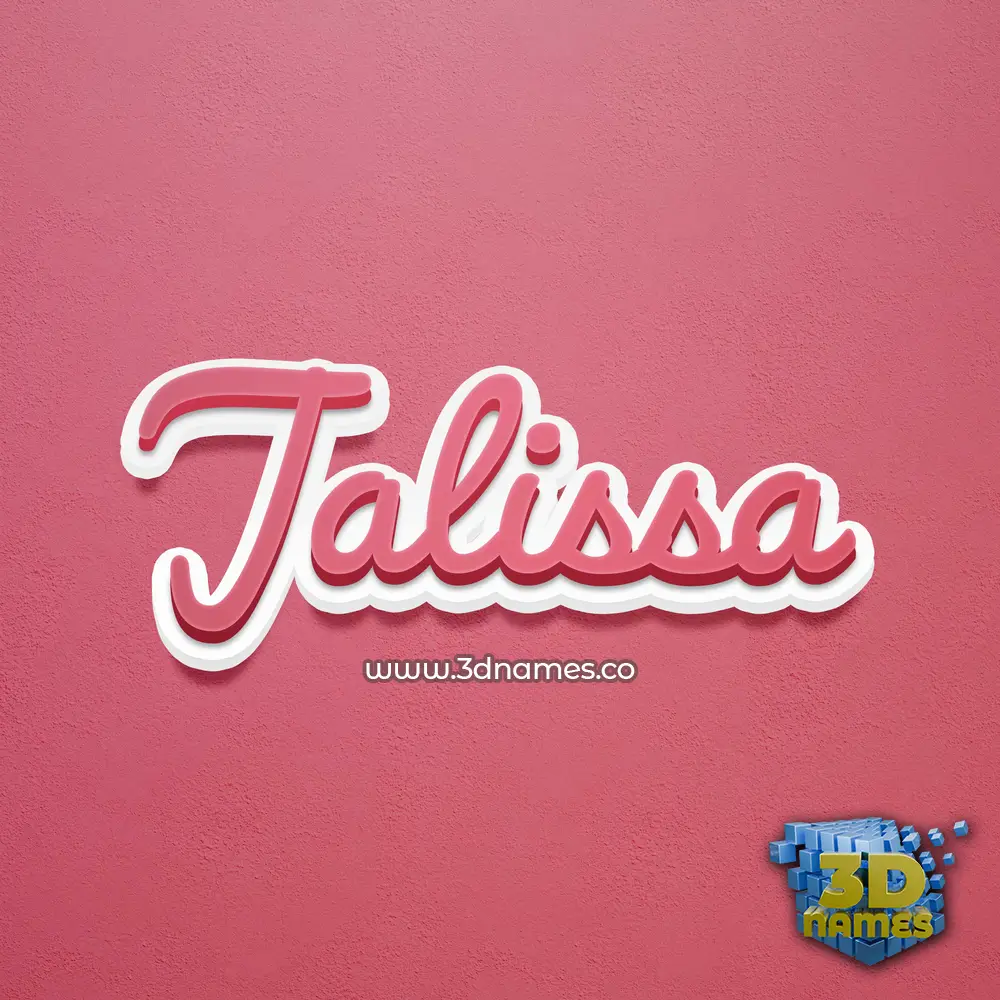 jalissa in Red Scribble style - 3D name wallpaper