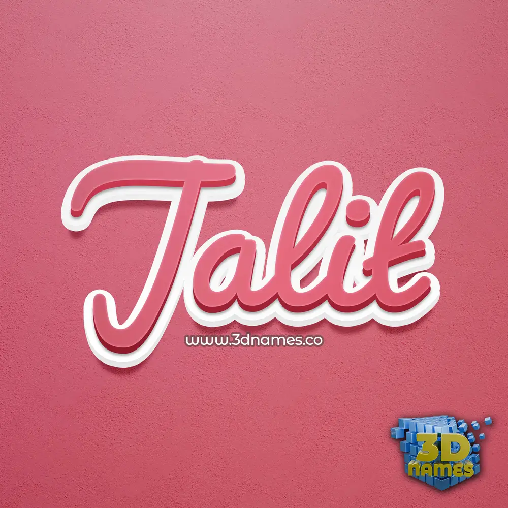 jalit in Red Scribble style - 3D name wallpaper