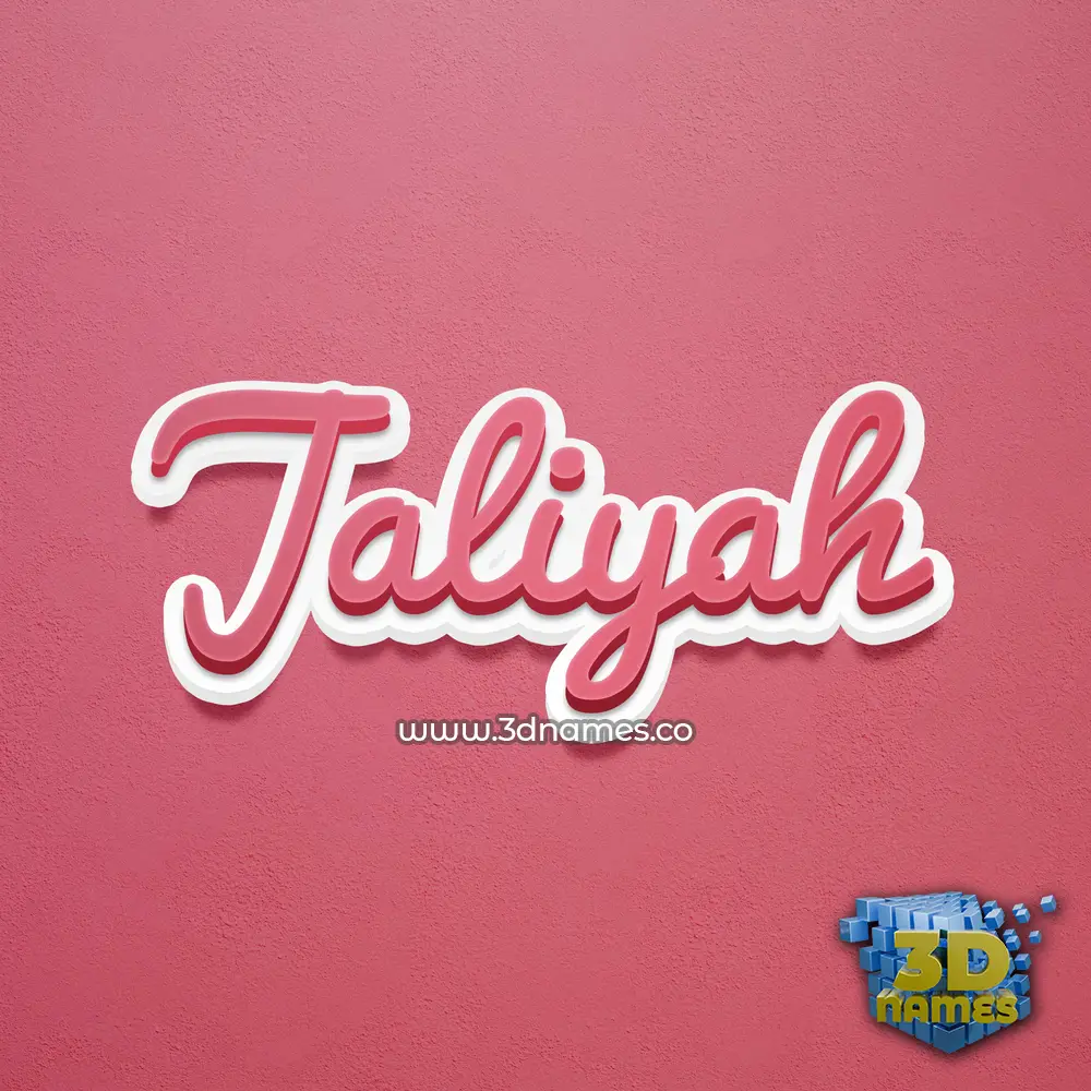 jaliyah in Red Scribble style - 3D name wallpaper