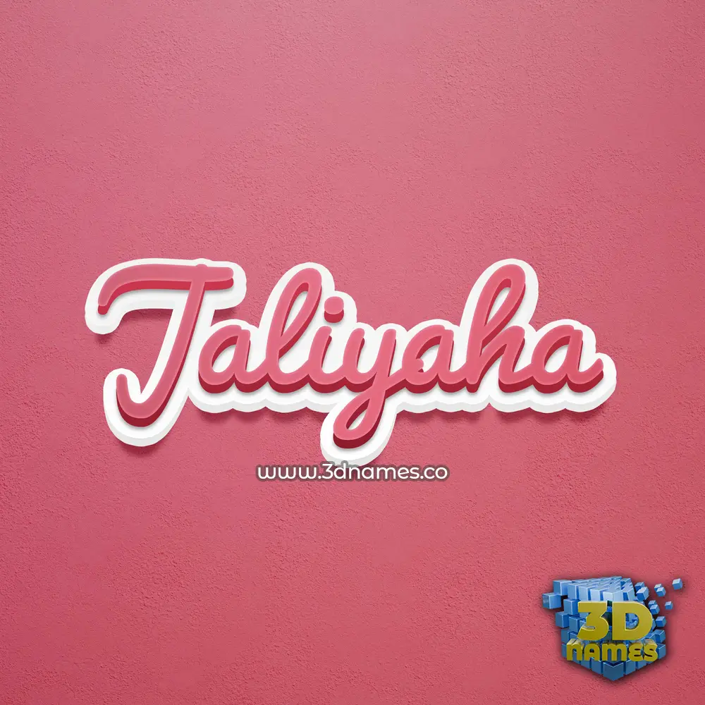 jaliyaha in Red Scribble style - 3D name wallpaper