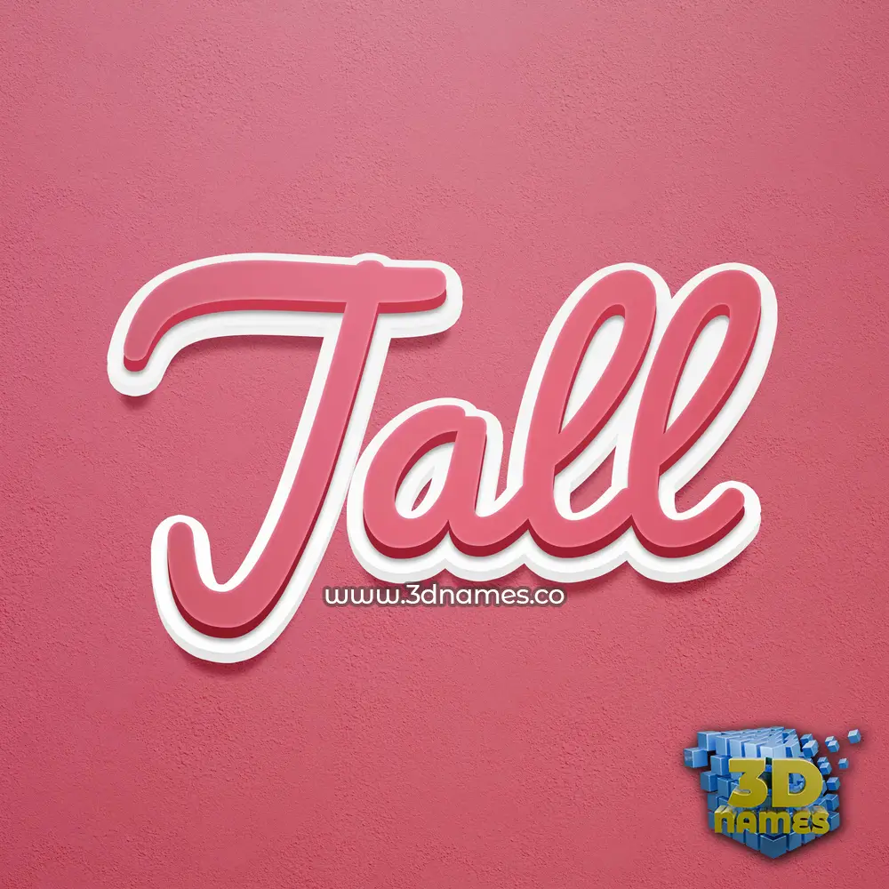 jall in Red Scribble style - 3D name wallpaper