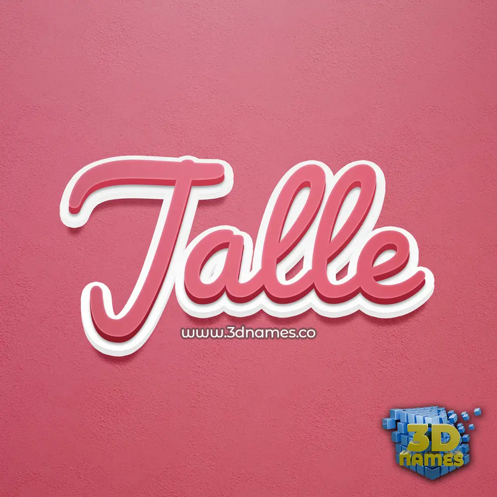 jalle in Red Scribble style - 3D name wallpaper