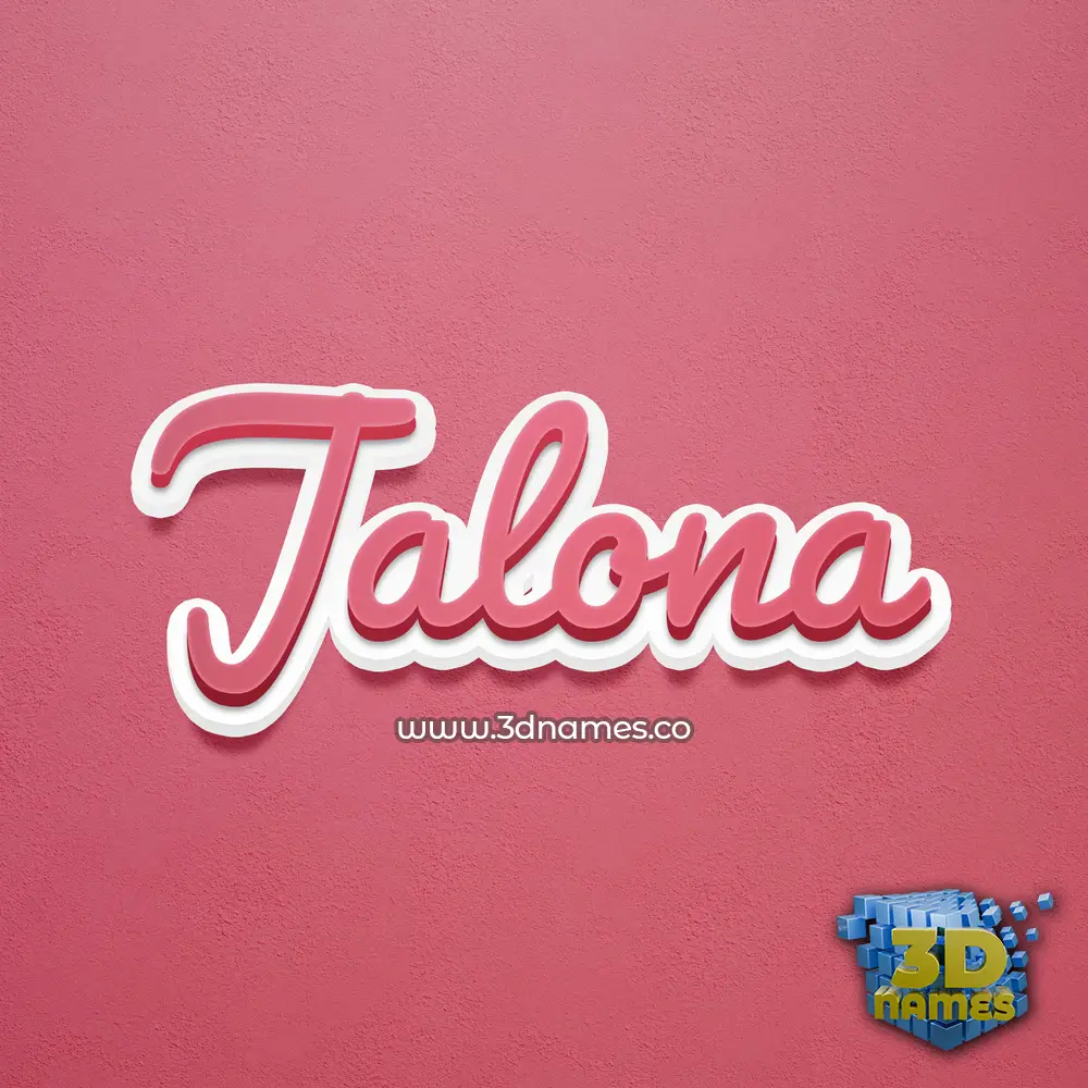 jalona in Red Scribble style - 3D name wallpaper