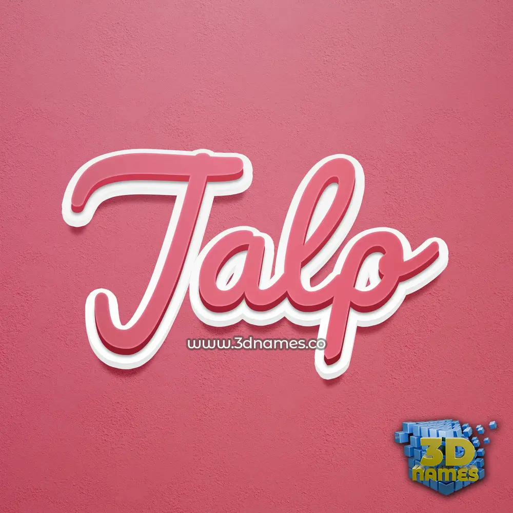 jalp in Red Scribble style - 3D name wallpaper