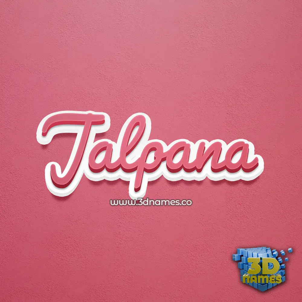 jalpana in Red Scribble style - 3D name wallpaper