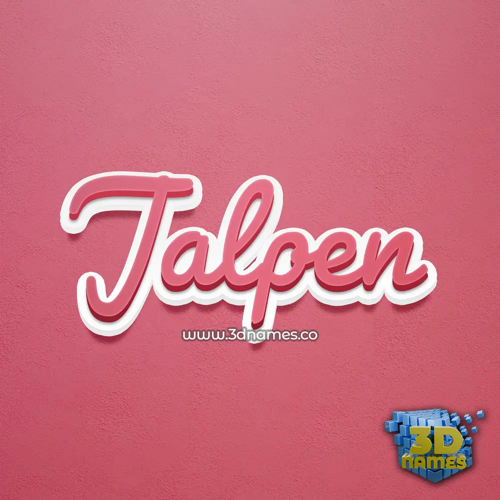 jalpen in Red Scribble style - 3D name wallpaper