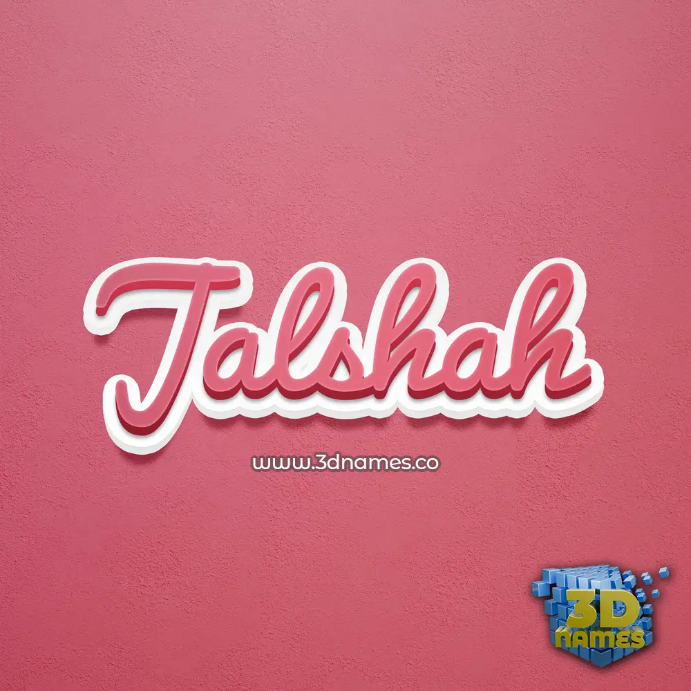 jalshah in Red Scribble style - 3D name wallpaper