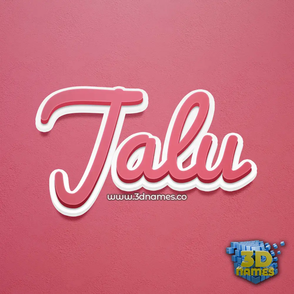 jalu in Red Scribble style - 3D name wallpaper