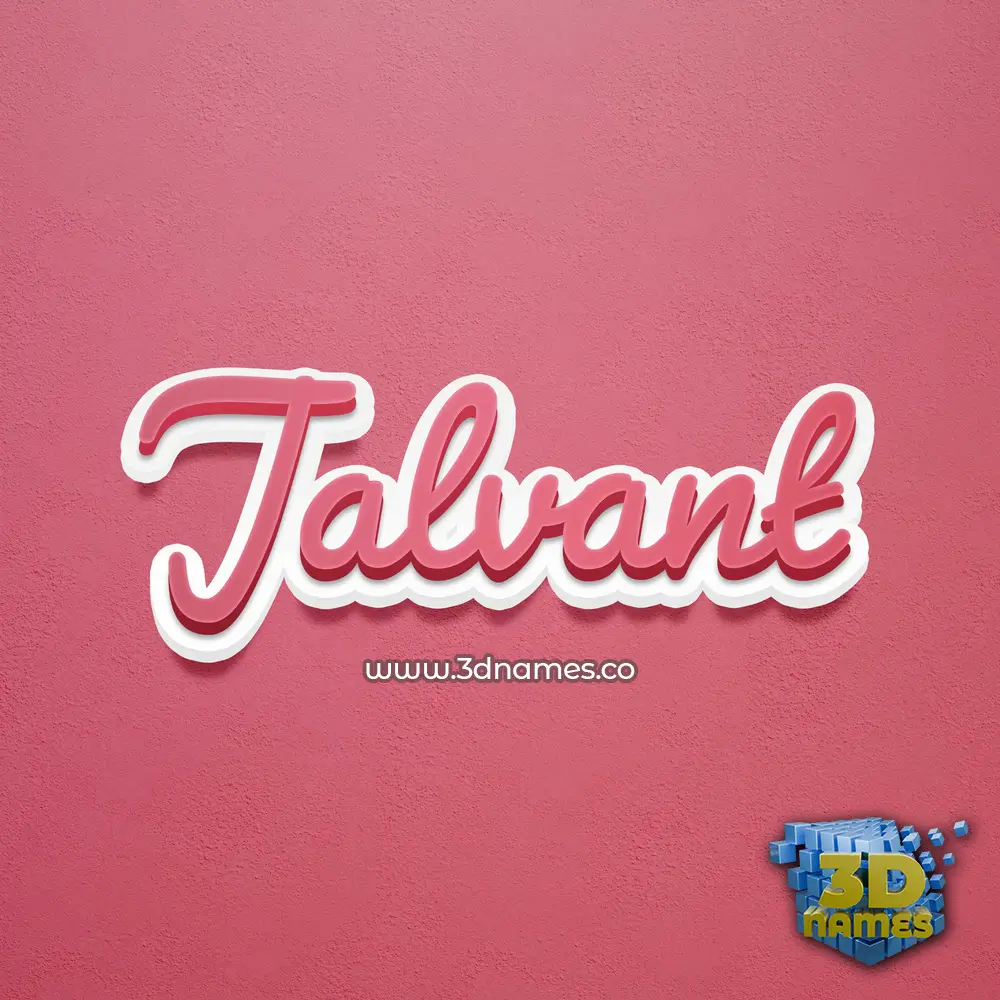 jalvant in Red Scribble style - 3D name wallpaper