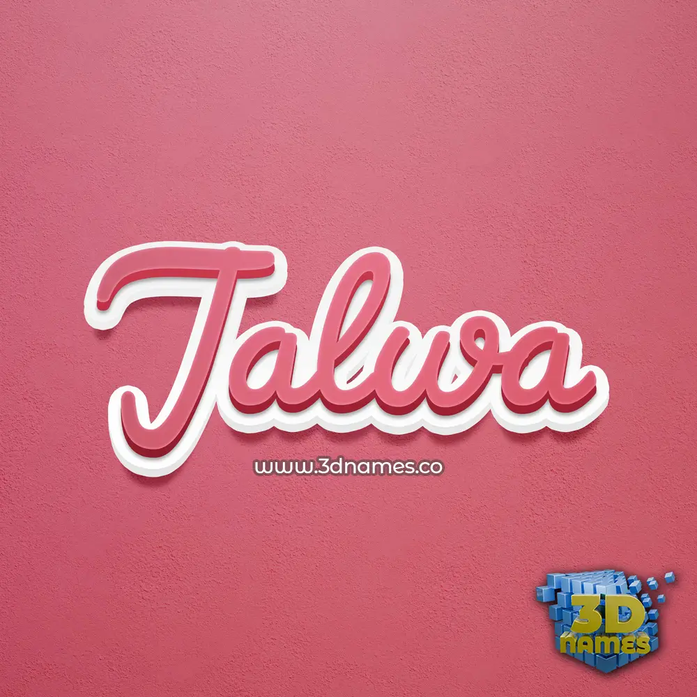 jalwa in Red Scribble style - 3D name wallpaper
