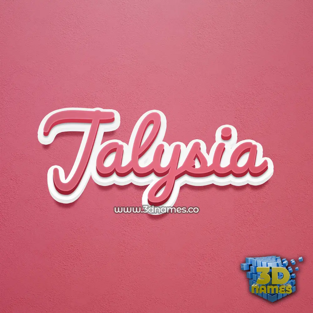 jalysia in Red Scribble style - 3D name wallpaper