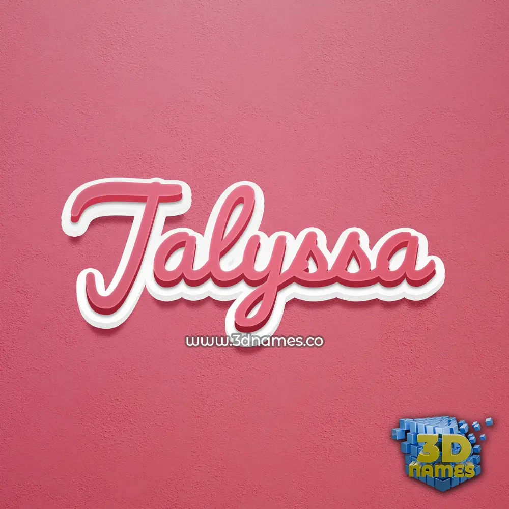 jalyssa in Red Scribble style - 3D name wallpaper