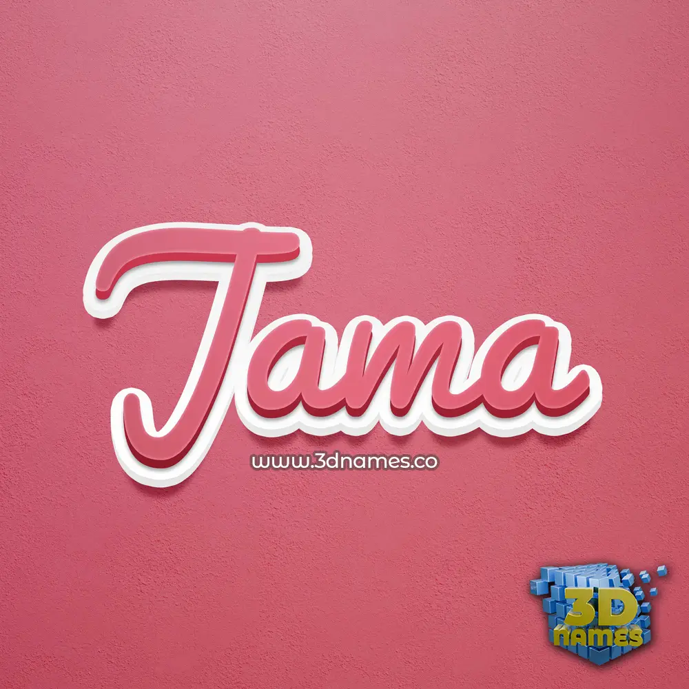 jama in Red Scribble style - 3D name wallpaper