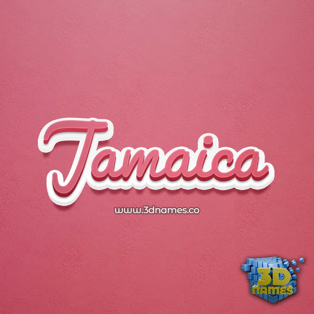 jamaica in Red Scribble style - 3D name wallpaper