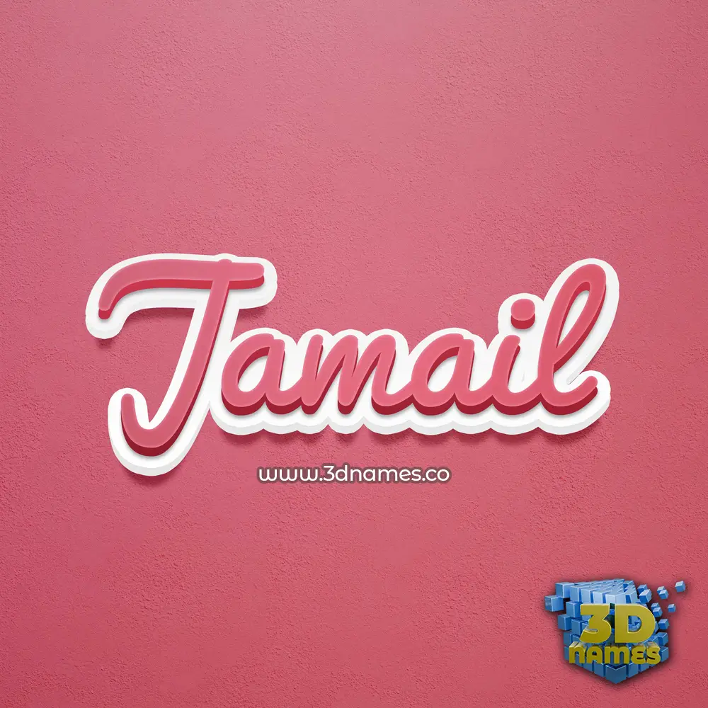 jamail in Red Scribble style - 3D name wallpaper