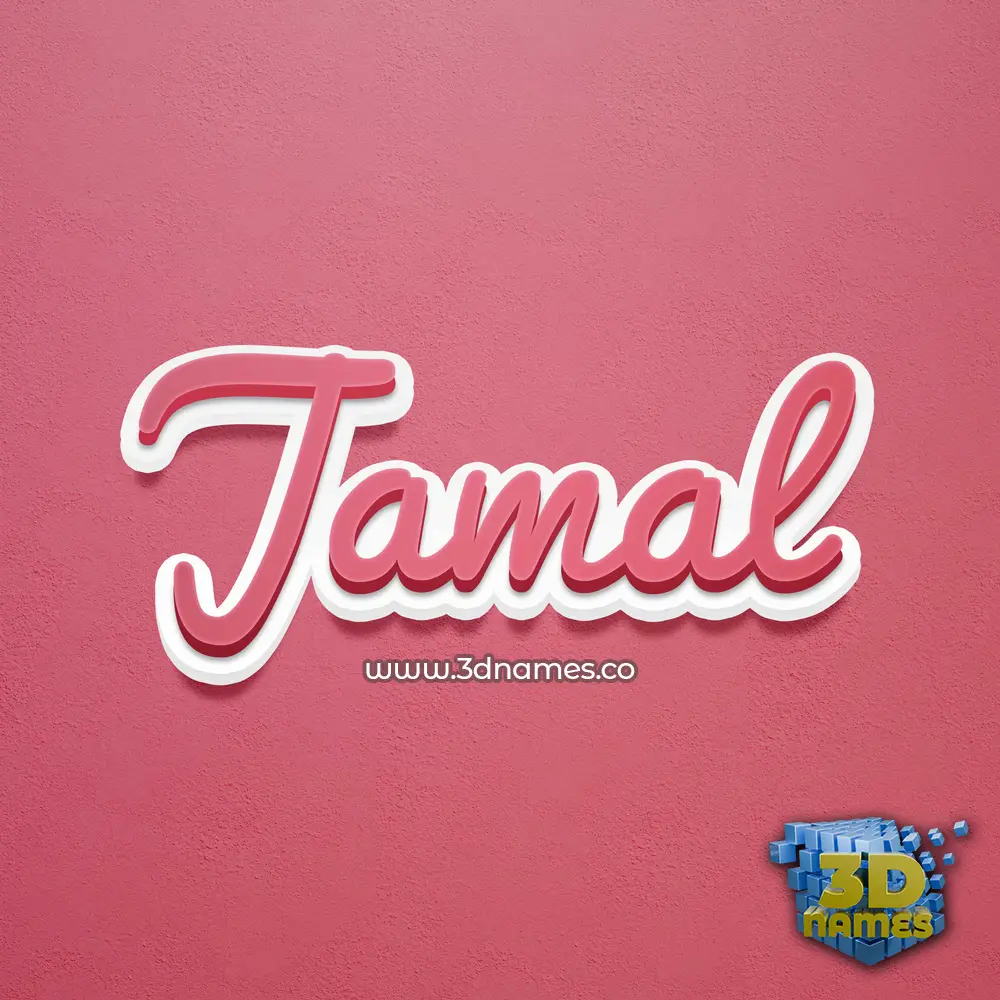 jamal in Red Scribble style - 3D name wallpaper