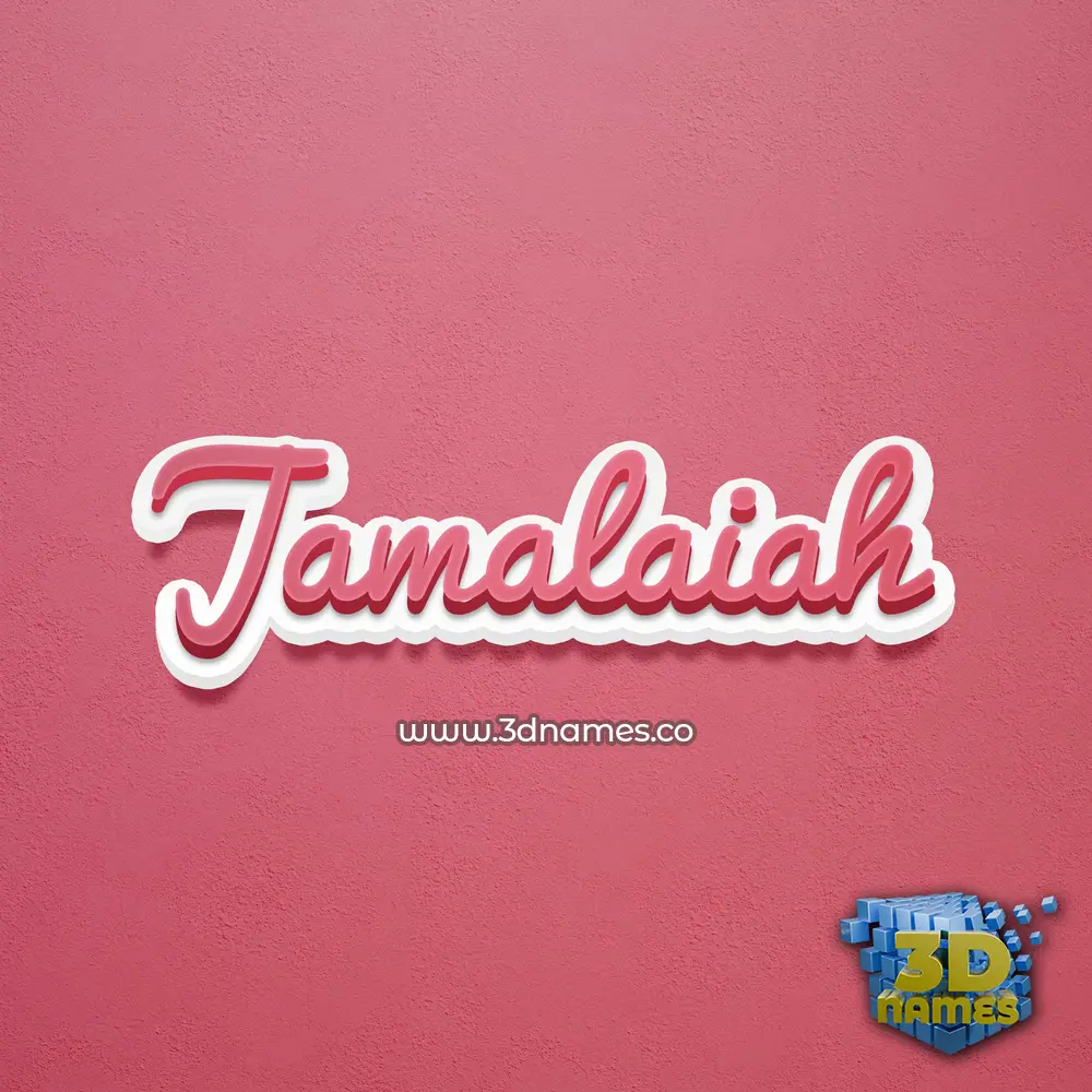 jamalaiah in Red Scribble style - 3D name wallpaper