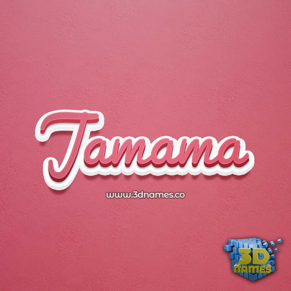jamama in Red Scribble style - 3D name wallpaper