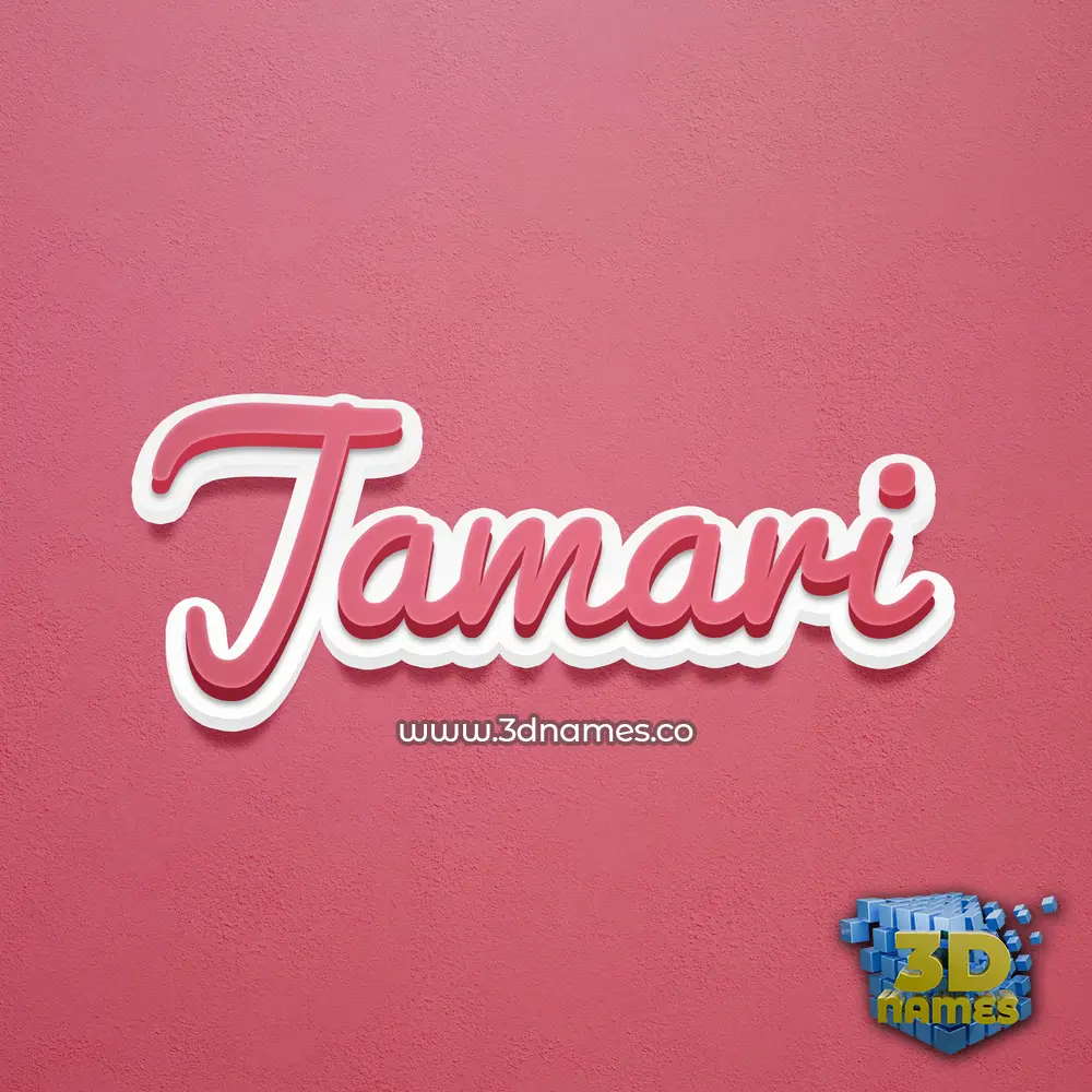 jamari in Red Scribble style - 3D name wallpaper