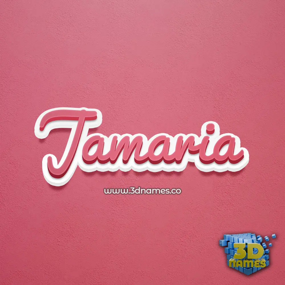 jamaria in Red Scribble style - 3D name wallpaper