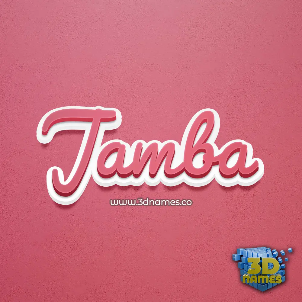 jamba in Red Scribble style - 3D name wallpaper