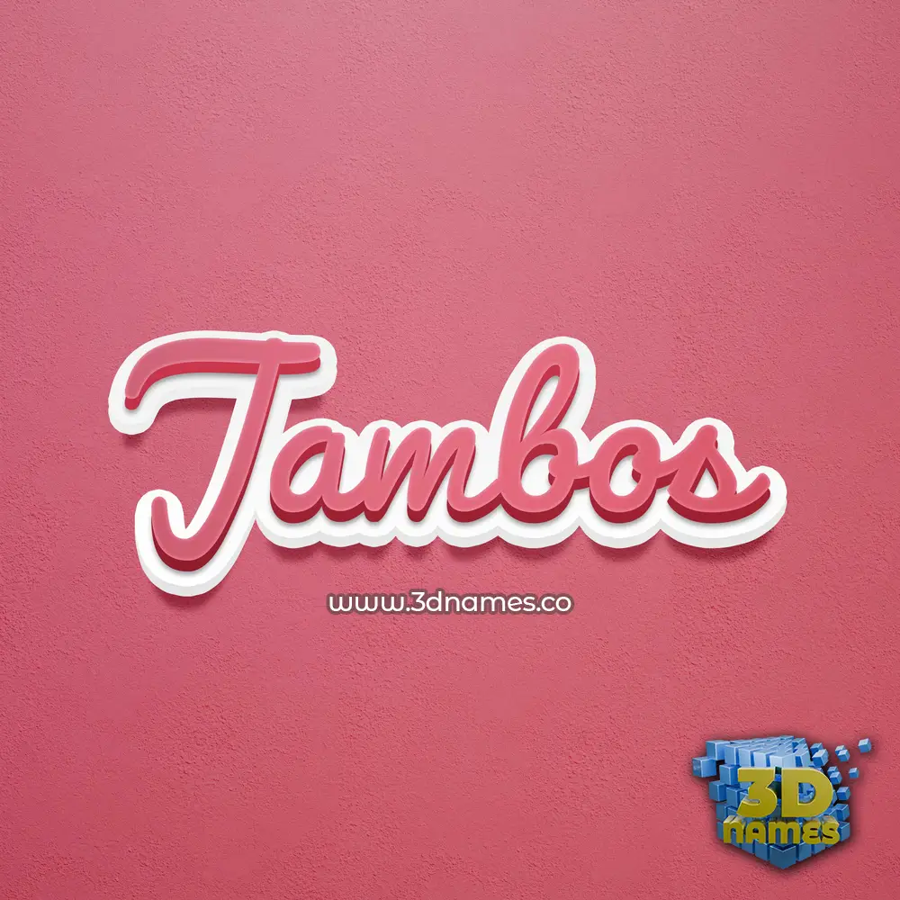 jambos in Red Scribble style - 3D name wallpaper
