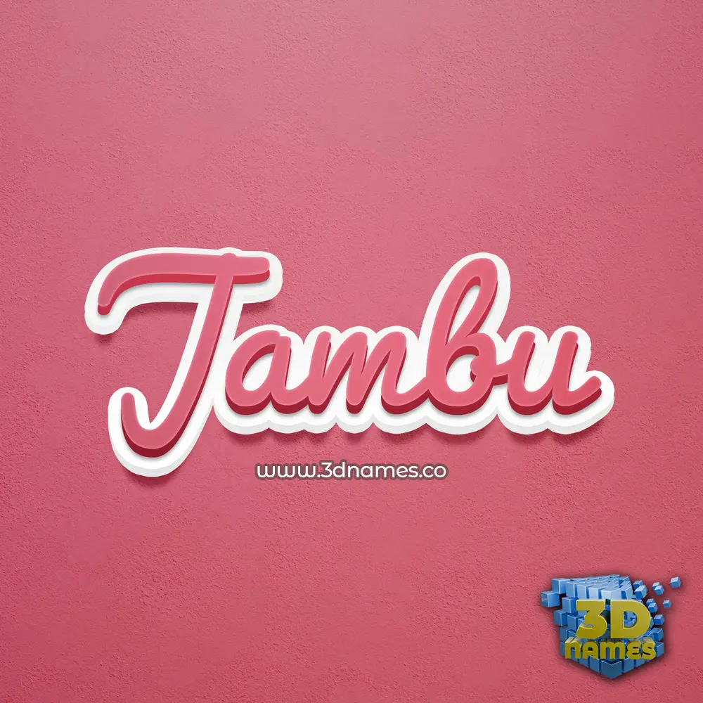 jambu in Red Scribble style - 3D name wallpaper