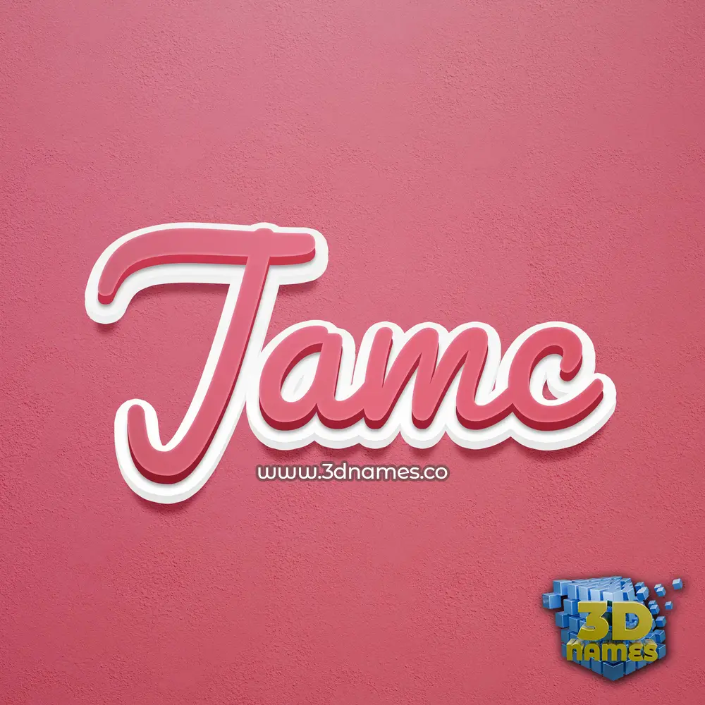 jamc in Red Scribble style - 3D name wallpaper