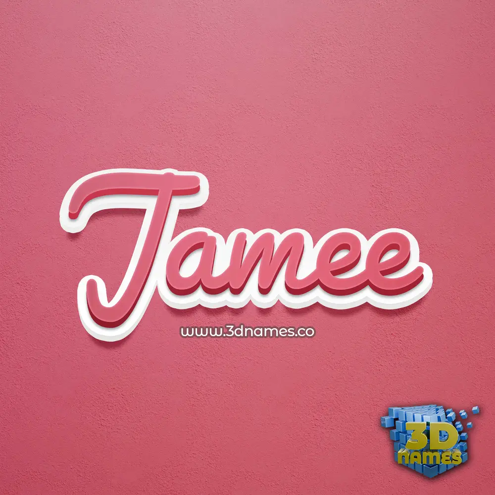jamee in Red Scribble style - 3D name wallpaper