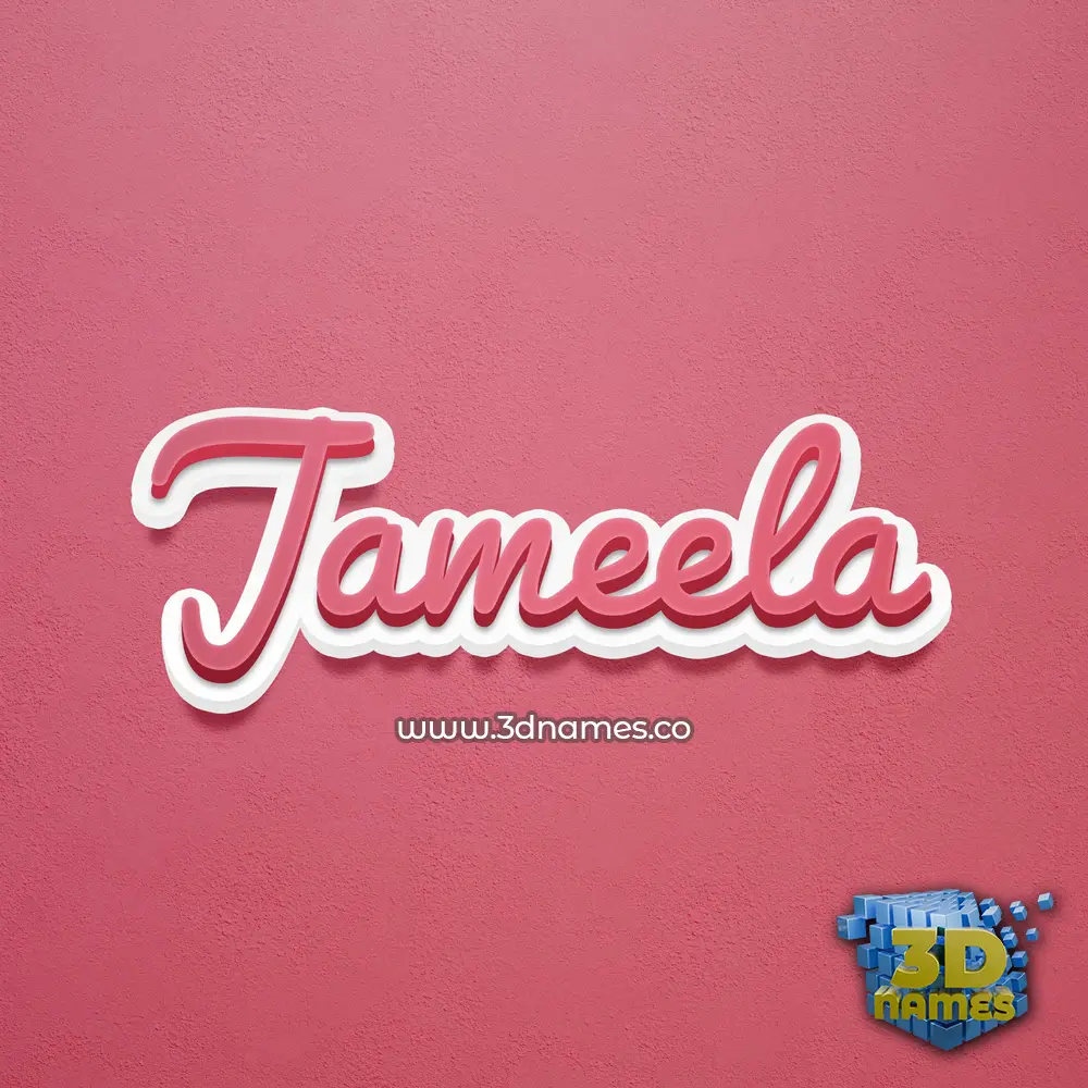 jameela in Red Scribble style - 3D name wallpaper