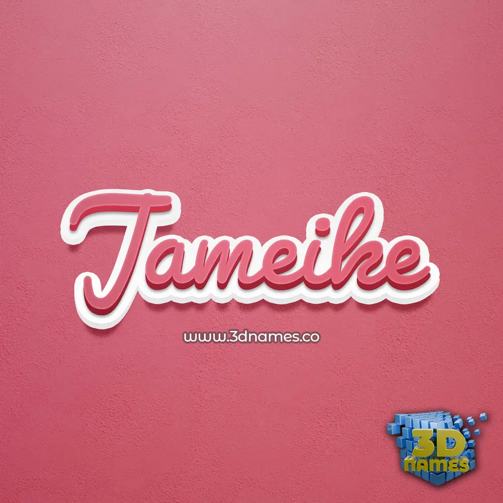 jameike in Red Scribble style - 3D name wallpaper