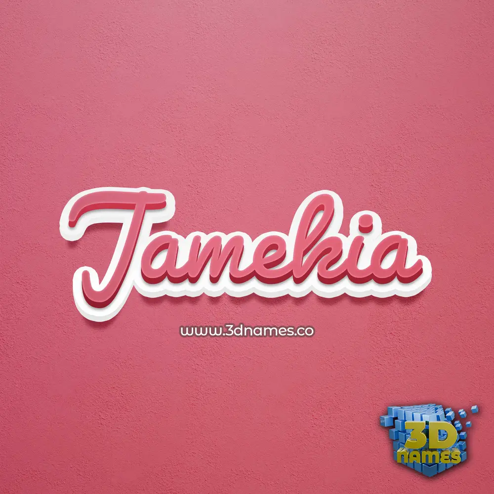 jamekia in Red Scribble style - 3D name wallpaper