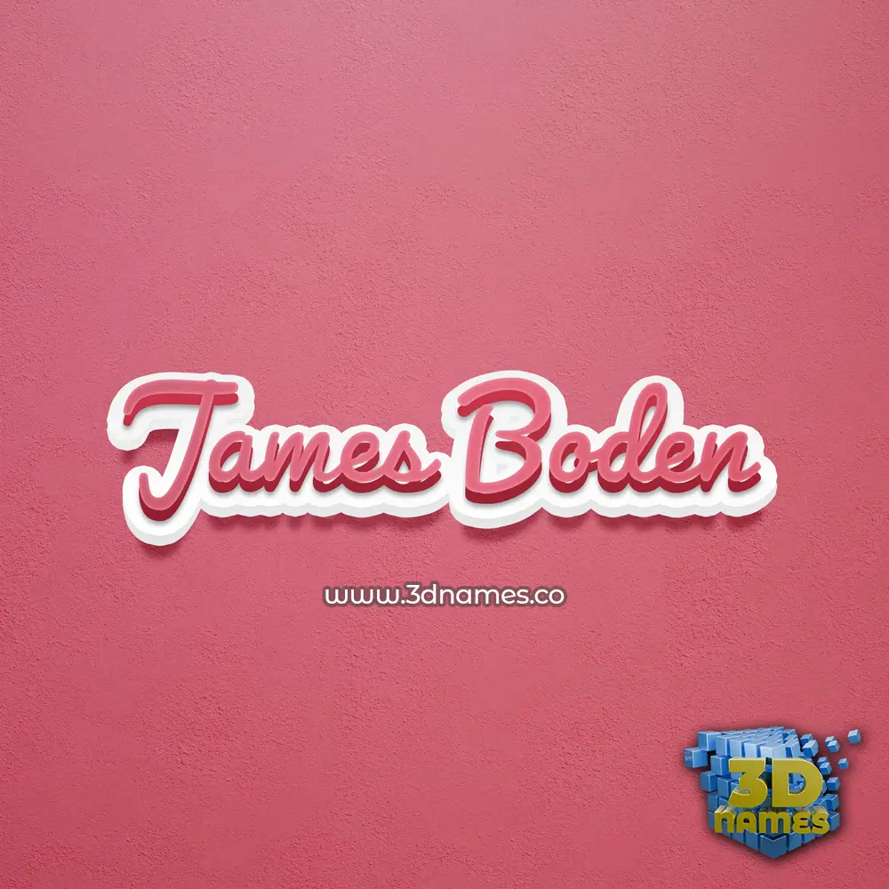 james boden in Red Scribble style - 3D name wallpaper