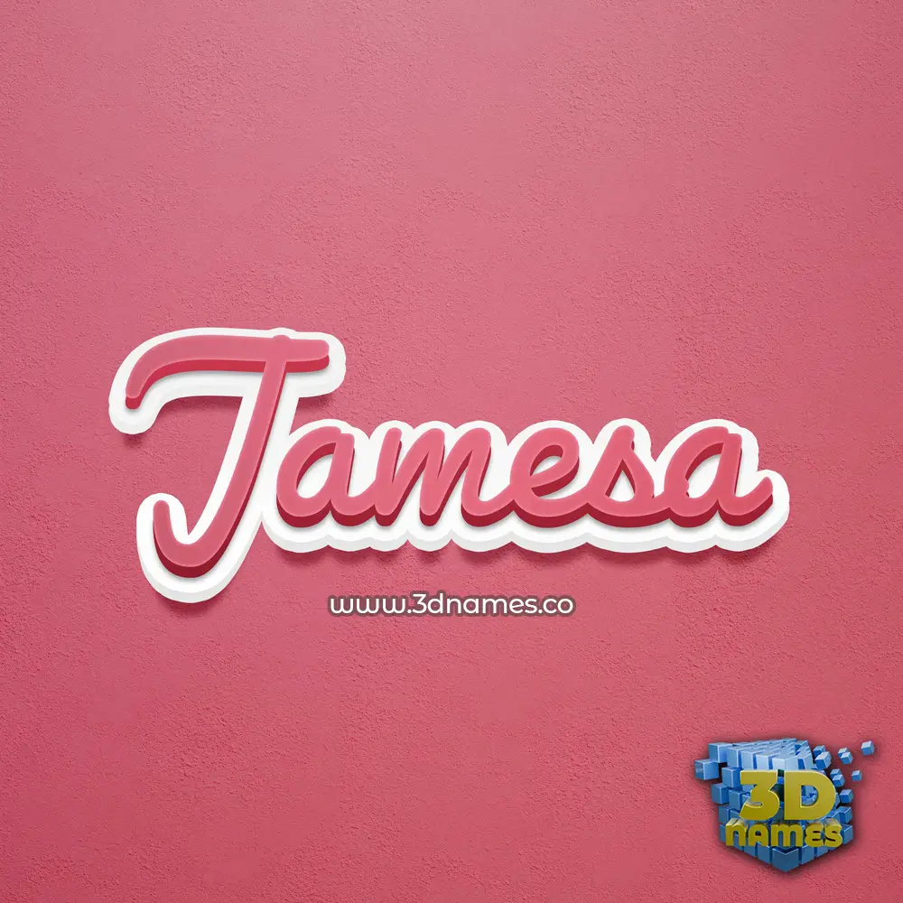 jamesa in Red Scribble style - 3D name wallpaper
