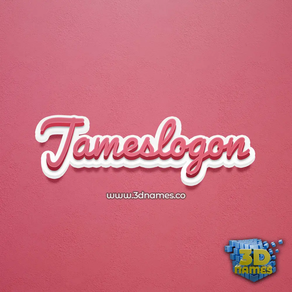 jameslogon in Red Scribble style - 3D name wallpaper