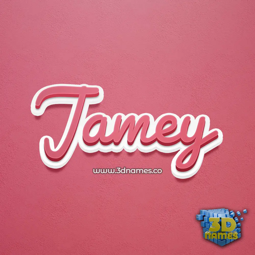 jamey in Red Scribble style - 3D name wallpaper