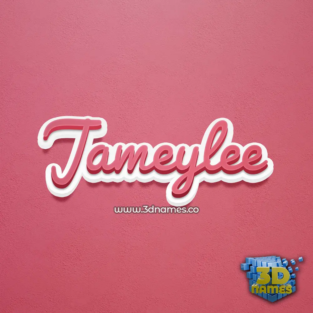 jameylee in Red Scribble style - 3D name wallpaper