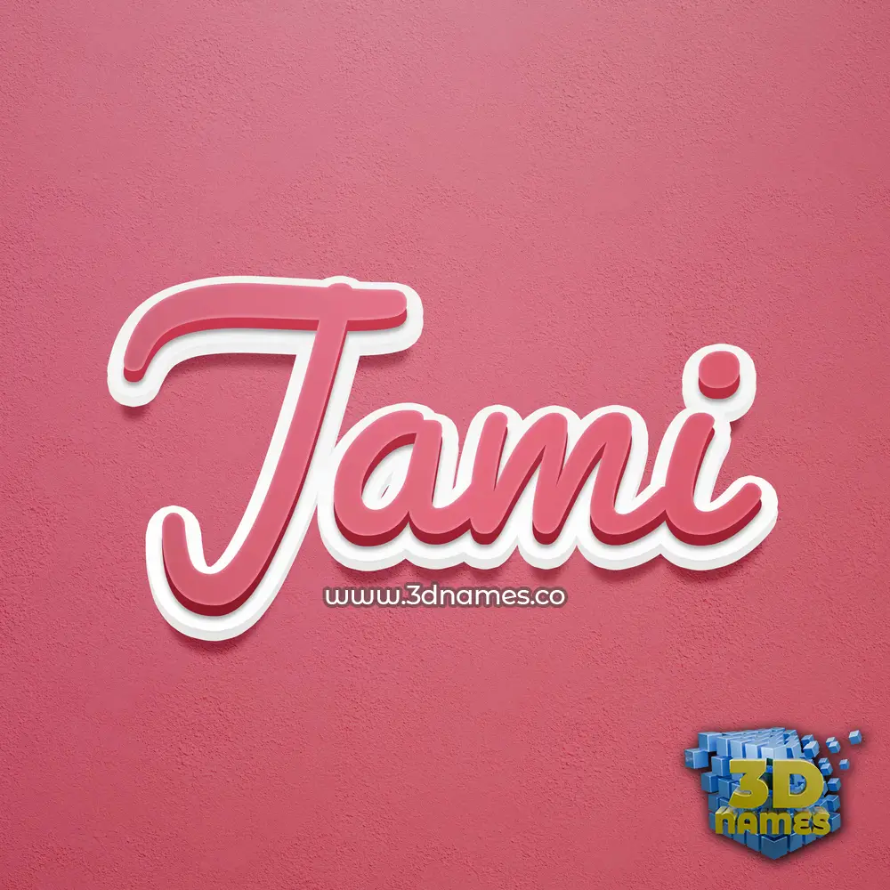 jami in Red Scribble style - 3D name wallpaper