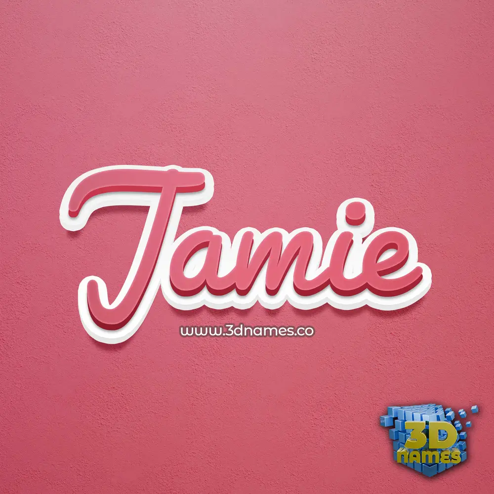 jamie in Red Scribble style - 3D name wallpaper