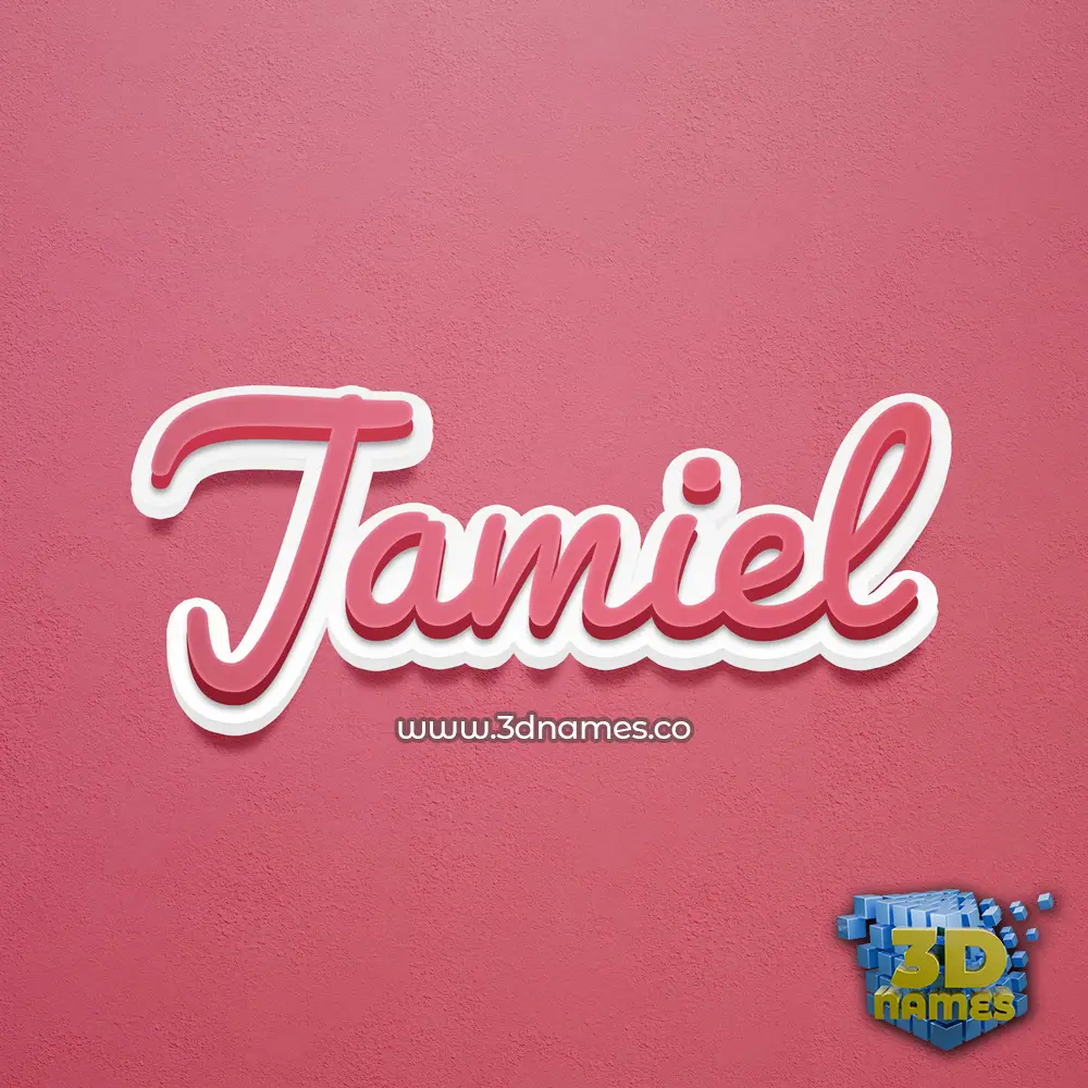 jamiel in Red Scribble style - 3D name wallpaper